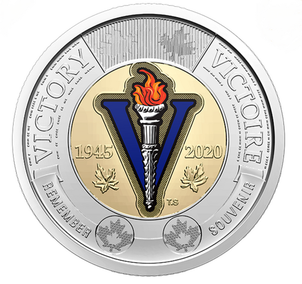 2020 COLOURED TOONIE - 75TH ANNIVERSARY OF THE END OF THE SECOND WORLD WAR