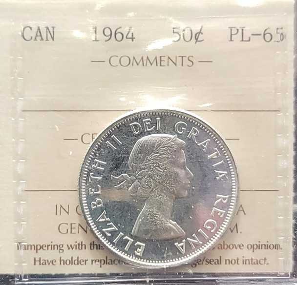 1964 CANADA CIRCULATION 50 CENT PL-65 