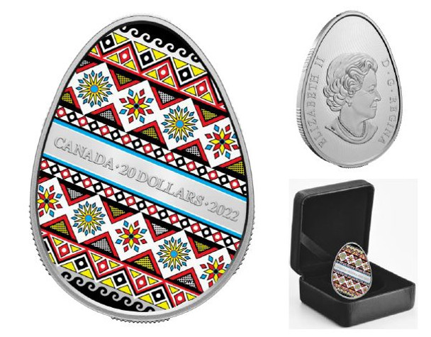 2022 $20 FINE SILVER COIN PYSANKA