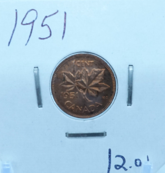 1951 CANADA CIRCULATION ONE CENT - UNGRADED