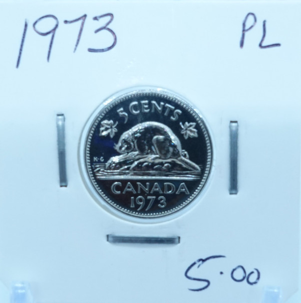 1973 CANADA CIRCULATION FIVE CENTS - UNGRADED