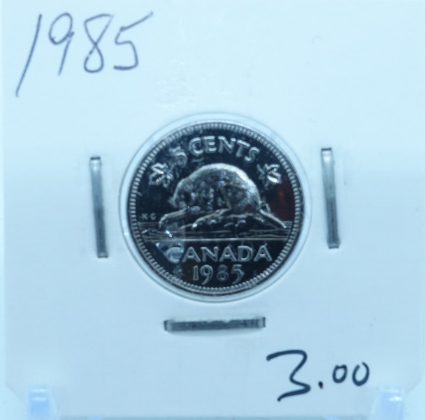 1985 CANADA CIRCULATION FIVE CENTS - UNGRADED