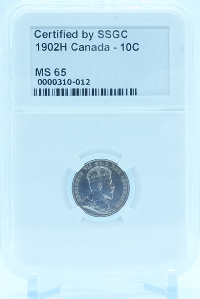 1902H 10 CENT CANADA – MS 65 – GRADED