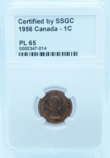1956 1 CENT CANADA – PL 65 – GRADED (347-014)