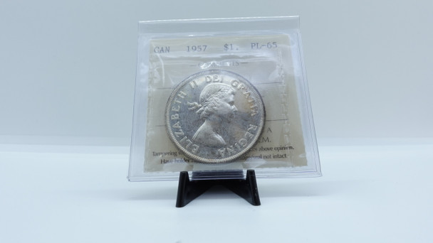 1957 CIRCULATION CANADIAN SILVER DOLLAR PL-65