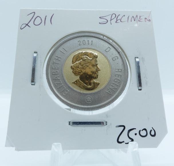 2011 CIRCULATION CANADIAN TOONIE SPECIMEN