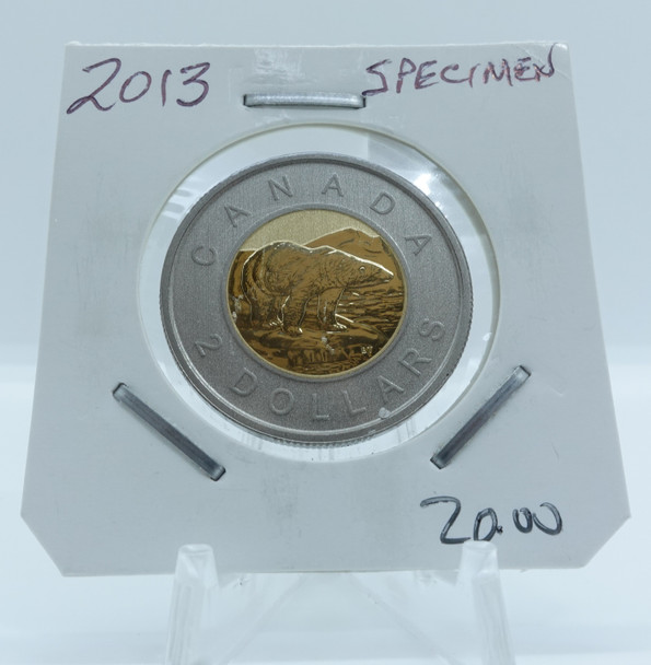 2013 CIRCULATION CANADIAN TOONIE SPECIMEN