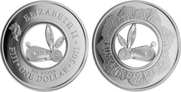 2011 $1 THE YEAR OF THE RABBIT (FIJI)