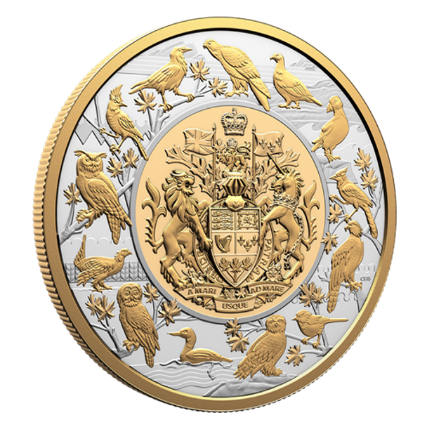 2024 $50 HERALDIC LANDSCAPE: BIRDS OF CANADA FINE SILVER COIN 2024 $50 HERALDIC LANDSCAPE: BIRDS OF CANADA FINE SILVER COIN
