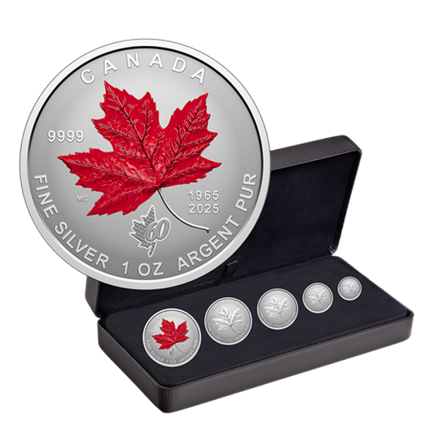 2025 FINE SILVER FRACTIONAL SET - 60TH ANNIVERSARY OF THE CANADIAN FLAG