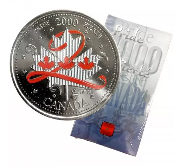 2000 25c PRIDE MILLENIUM COLOURED COIN (SPECIAL EDITION)