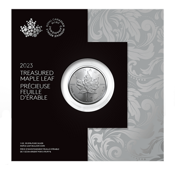 2023 1 OZ TREASURED MAPLE LEAF (PURE SILVER .9999)