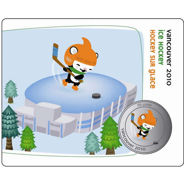 2010 50c VANCOUVER MASCOT: MIGA ICE HOCKEY