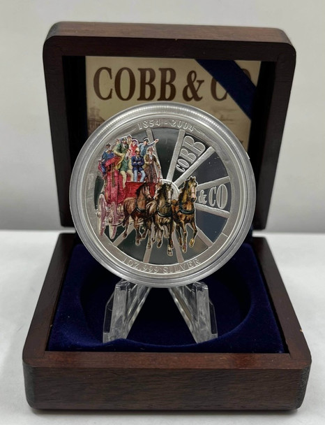 2004 COBB & CO - ONE OUNCE SILVER COIN 2004 COBB & CO - ONE OUNCE SILVER COIN
