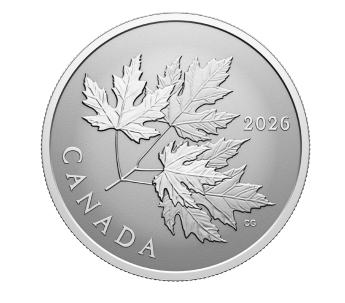 2026 $10 GLEAMING MAPLE LEAVES FINE SILVER COIN