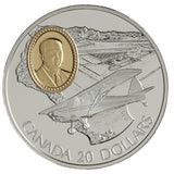 1995 - $20 PROOF SILVER DOLLAR - THE FLEET 80 CANUCK - WITH COA IN SEAL BAG