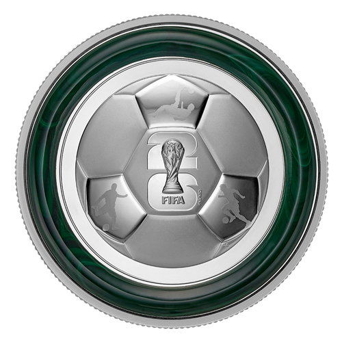 2026 $50 FIFA WORLD CUP 2026TM/MC: THE TROPHY FINE SILVER COIN