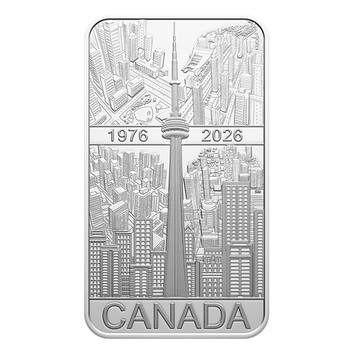 2026 $20 1oz 50TH ANNIVERSARY OF THE CN TOWER FINE SILVER COIN