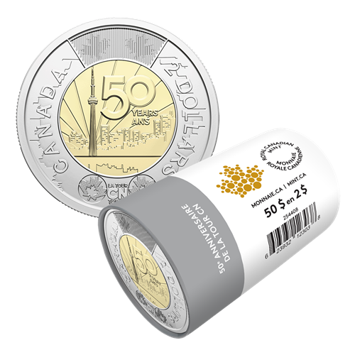 2026 $2 50TH ANNIVERSARY OF THE CON TOWER NON-COLOURIZED SPECIAL WRAP ROLL