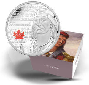 SALE - 2012 TECUMSEH - FINE SILVER $4 COIN - NO OUTER BOX