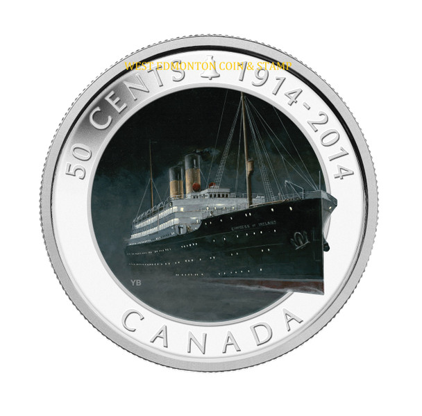 2014 50-CENT SILVER PLATED COIN - LOST SHIPS IN CANADIAN WATERS: R.M.S. EMPRESS OF IRELAND