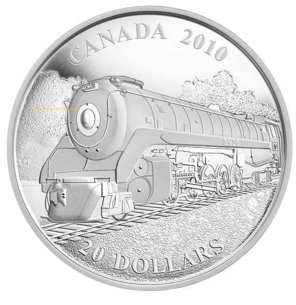 2010 $20 FINE SILVER COIN - GREAT CANADIAN LOCOMOTIVES SERIES: SELKIRK