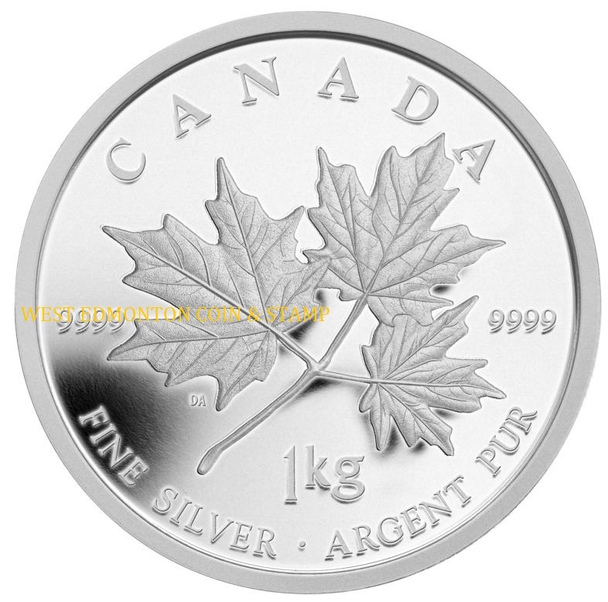 2011 $250 KILO SILVER COIN - MAPLE LEAF FOREVER 