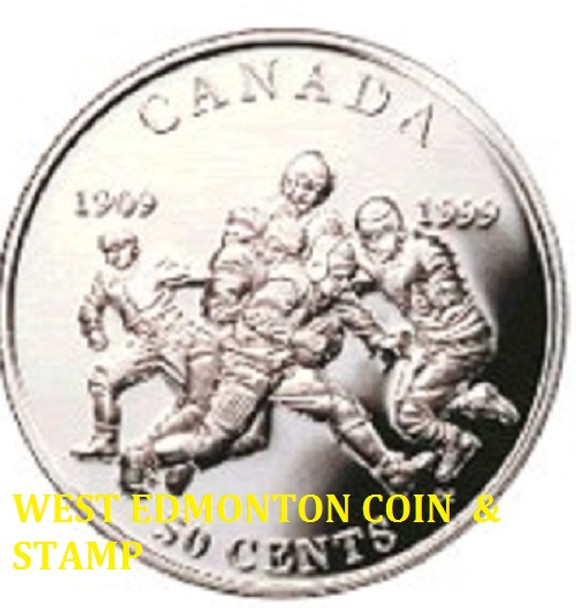 1999 50-CENT COMMEMORATIVE - FIRST GREY CUP IN CANADIAN FOOTBALL