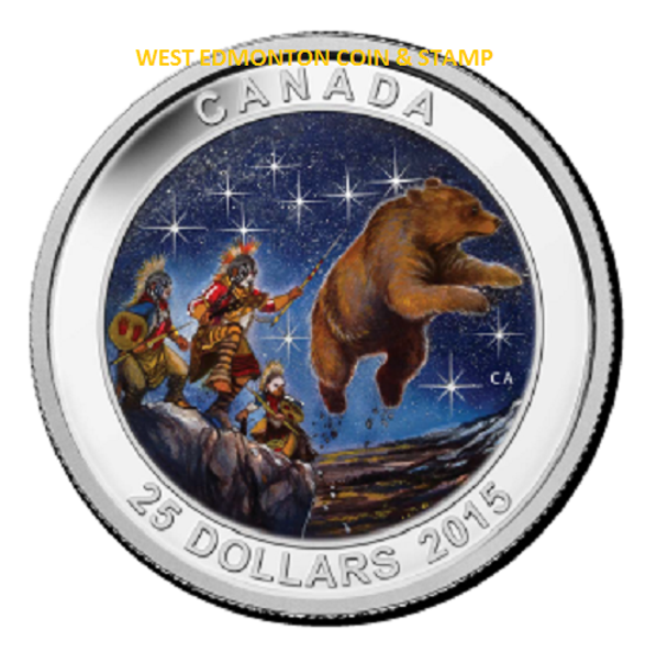 2015 $25 FINE SILVER COIN - STAR CHARTS - THE GREAT ASCENT
