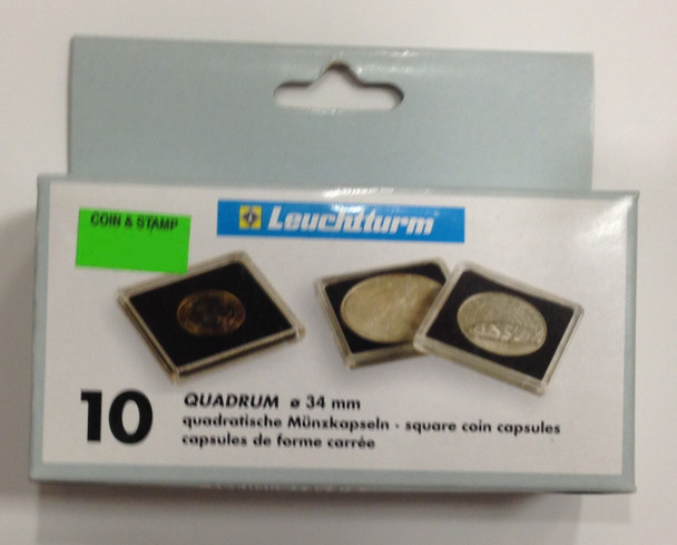 10-PACK SQUARE QUADRUM CAPSULES - 34mm