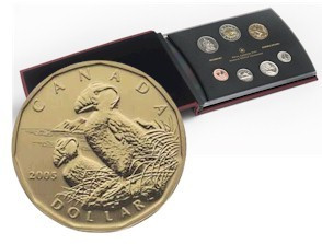 2005 7-COIN SPECIMEN SET - TUFTED PUFFIN LOONIE - West Edmonton
