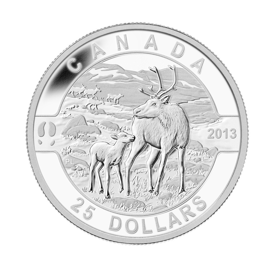 2013 10 FINE SILVER COIN O CANADA SERIES THE CARIBOU West Edmonton