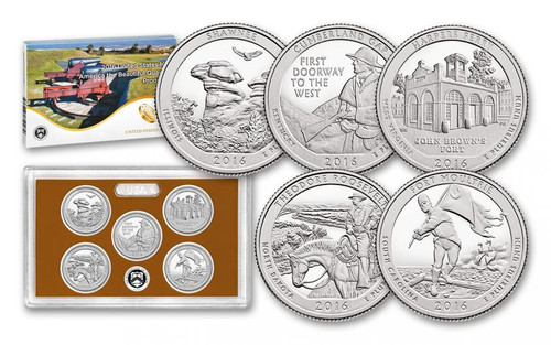 2016 AMERICA THE BEAUTIFUL PROOF QUARTER SET - US MINT - West