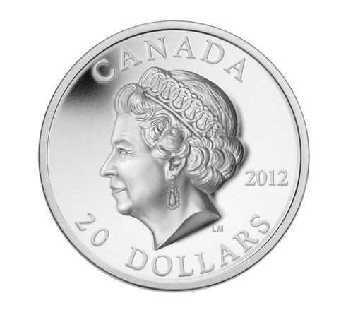 2012 $20 FINE SILVER COIN - QUEEN DIAMOND JUBILEE - PORTRAIT IN