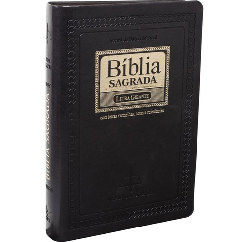 Portuguese [Brazil] Large Print Bible (Almeida Revised & Corrected) Vinyl Black