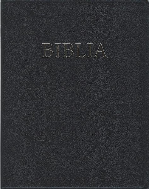 Romanian Bible (Fidela) Black Leather, Large Print