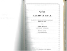 French Bible LARGE PRINT, Segond 1910 Bonded Leather Thumb Index, Red Letter