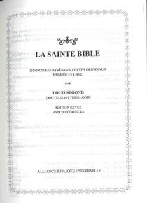 Louis Segond Large-Print French Bible--bonded leather, brown (indexed)