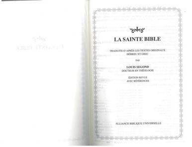 French+Bible+Large+Print+Louis+Segond+1910+Bonded+Leather for sale online