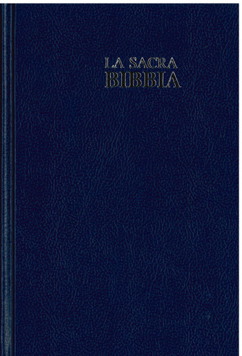 Italian Language Bible, La Sacra Bibbia, New Diodati, Blue  Hardcover,Italian