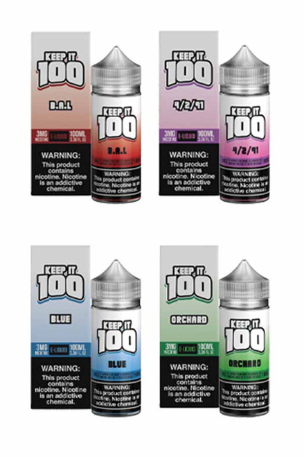 KEEP IT 100 E-LIQUID - 100ML SYNTHETIC