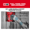 Milwaukee 2447-20 M12 3/8-inch crown stapler fastening insulation with one-handed operation for reduced user fatigue and improved productivity.