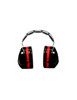 Soft, liquid, and foam filled earmuffs fit comfortably against the head to provide an effective noise blocking seal.