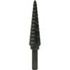 Greenlee GSB01 #1 stepper drill bit with 1/8-inch to 1/2-inch step sizes for drilling and enlarging holes in sheet metal and thin materials.