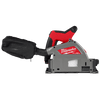 Milwaukee 2831-20 M18 FUEL 6-1/2 inch Plunge Track Saw (Bare Tool) showing the enclosed guard and plunge handle.