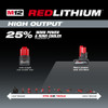 Milwaukee 48-11-2450 M12™ REDLITHIUM™ HIGH OUTPUT™ XC5.0 Battery Pack