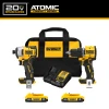 DEWALT DCK225D2 ATOMIC 20V MAX Brushless Compact Combo Kit including DCD794 drill/driver, DCF809 impact driver, two 2.0Ah batteries, charger, and contractor bag.