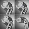 Knipex 88 01 180 Alligator water pump pliers grip positions on different shapes and materials.