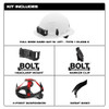 Milwaukee 48-73-1101 BOLT™ White Full Brim Hard Hat w/4pt Ratcheting Suspension (USA) - Type 1, Class E