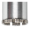 Close-up of Milwaukee Diamond Premium Wet Core Bit diamond segments engineered for fast drilling performance and extended life in reinforced concrete.